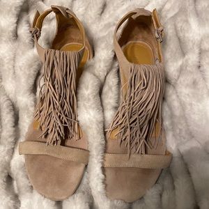 Kendall & Kylie fringe suede sandals